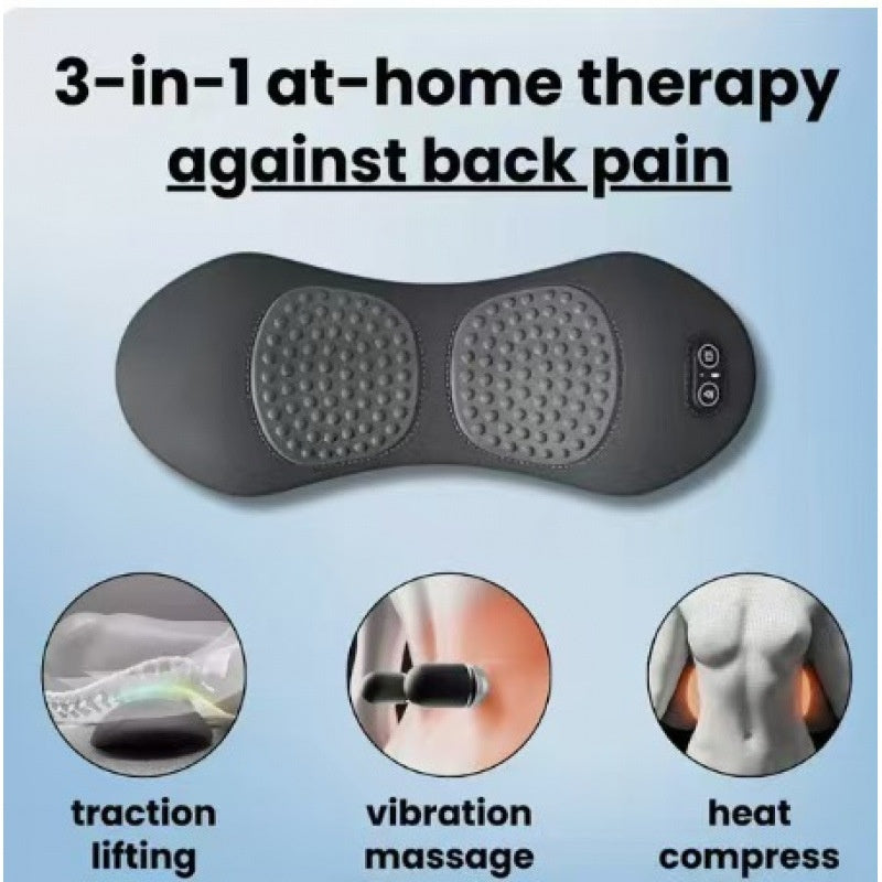 Lumbar Support Cushion with Traction, Vibration and Heat