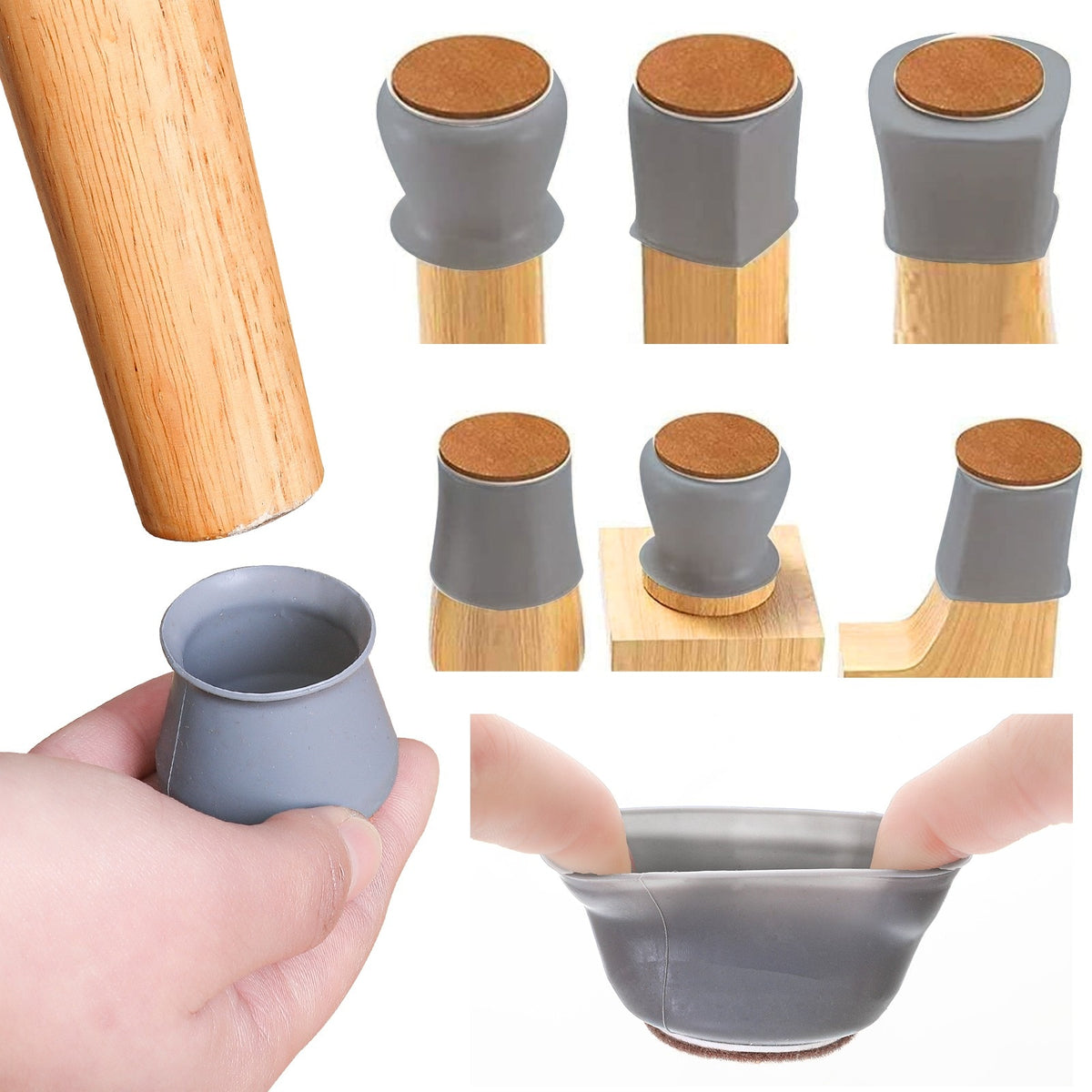 Silicone Furniture Leg Covers for Scratch-Free Floors