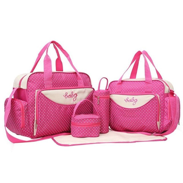 5-Piece Diaper Bag Set for Organized Baby Outings