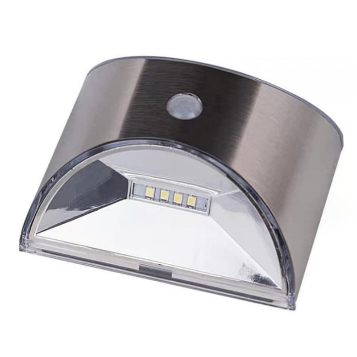 Solar Wall Lamp with Motion Sensor, Stainless Steel