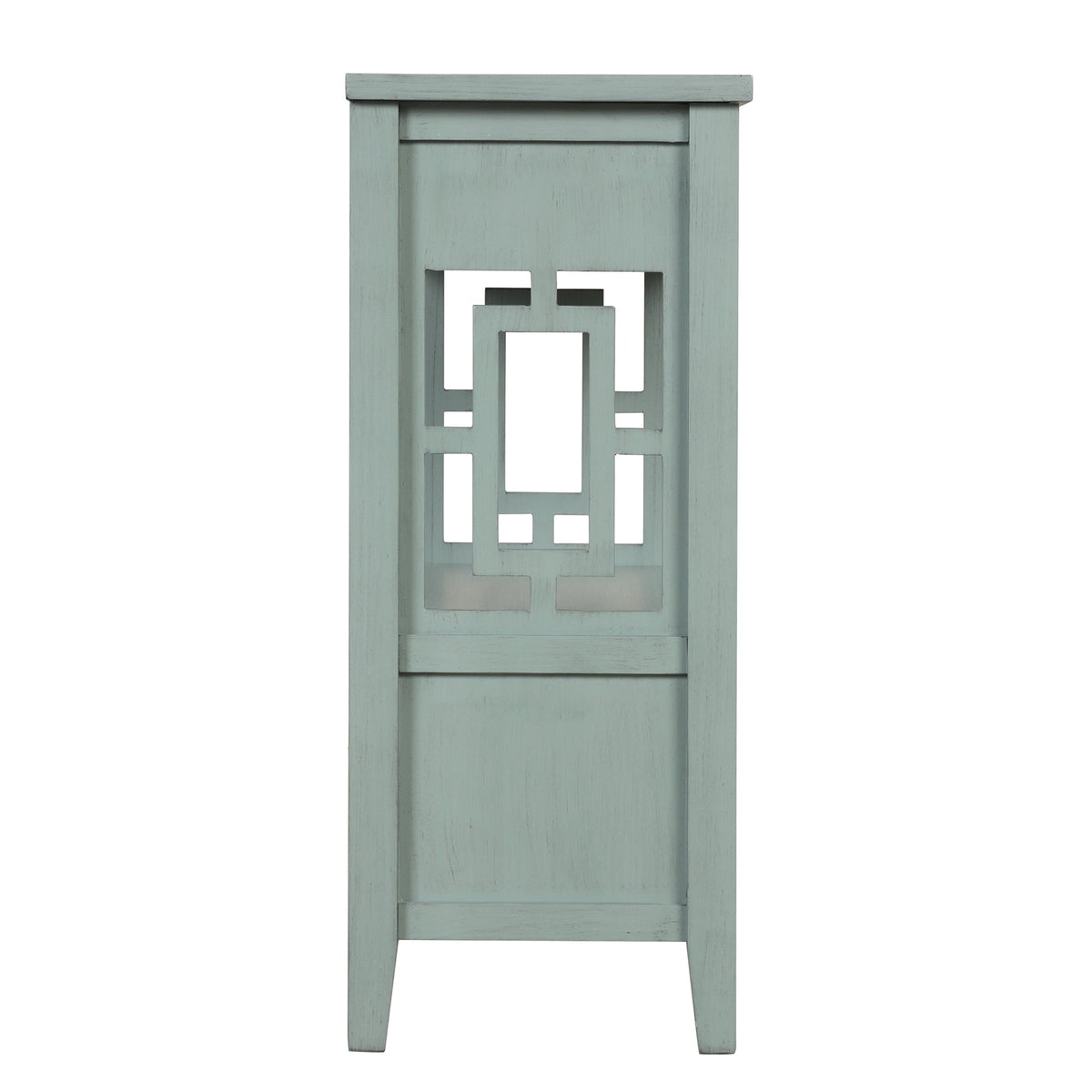 Farmhouse Entryway Console Table with Drawers, Retro Blue