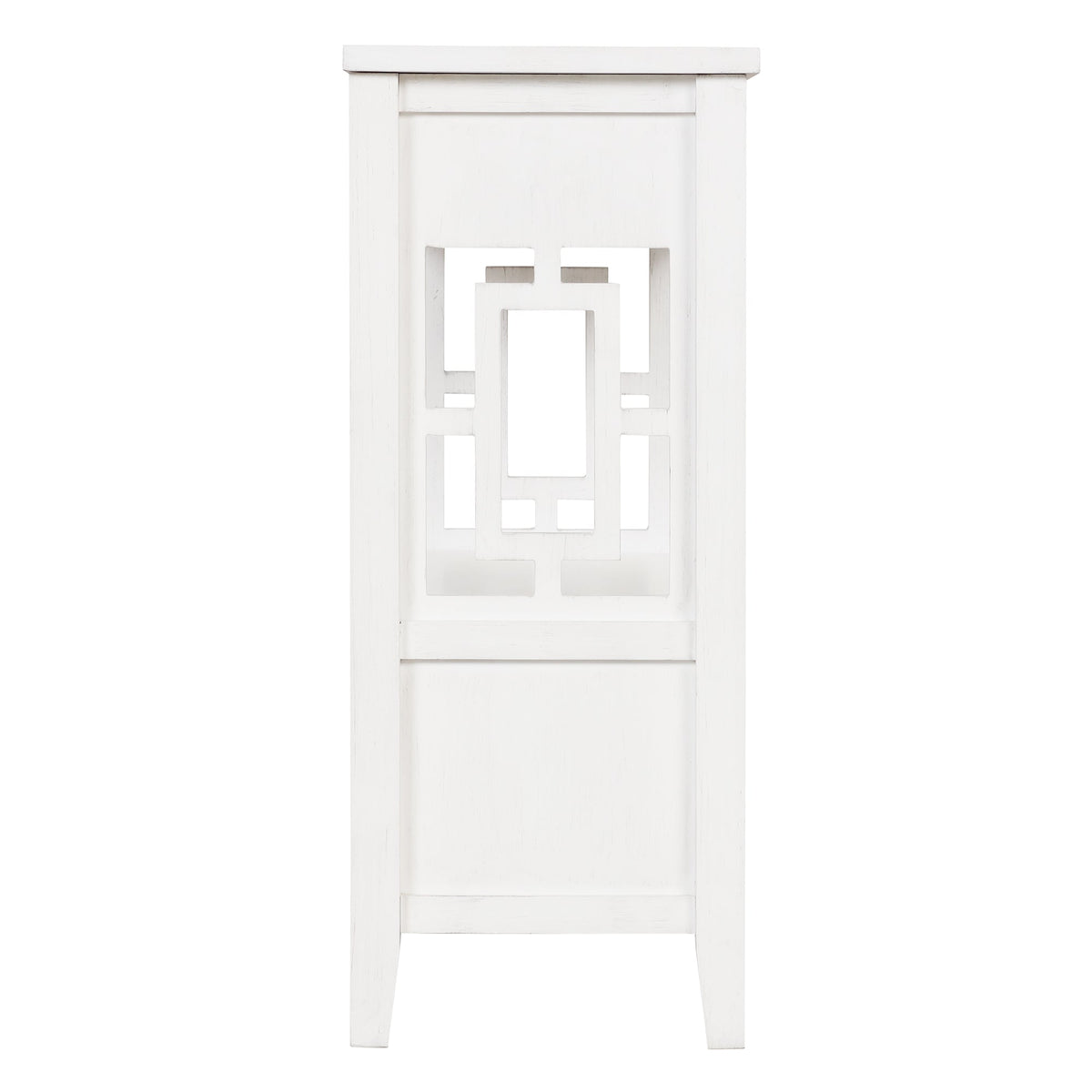 Farmhouse Pine Console Table with 4 Drawers & Shelf