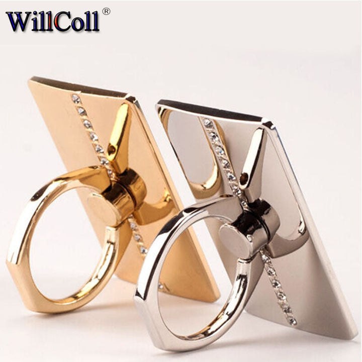 360 Rotating Phone Ring Stand with Rhinestone Accent