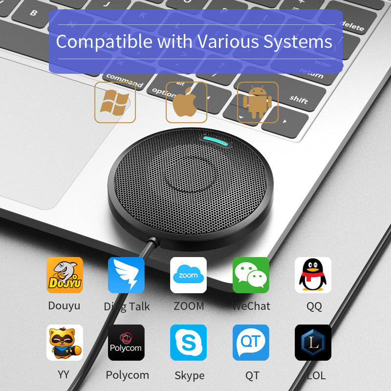 USB Omnidirectional Microphone for Video Calls & Meetings
