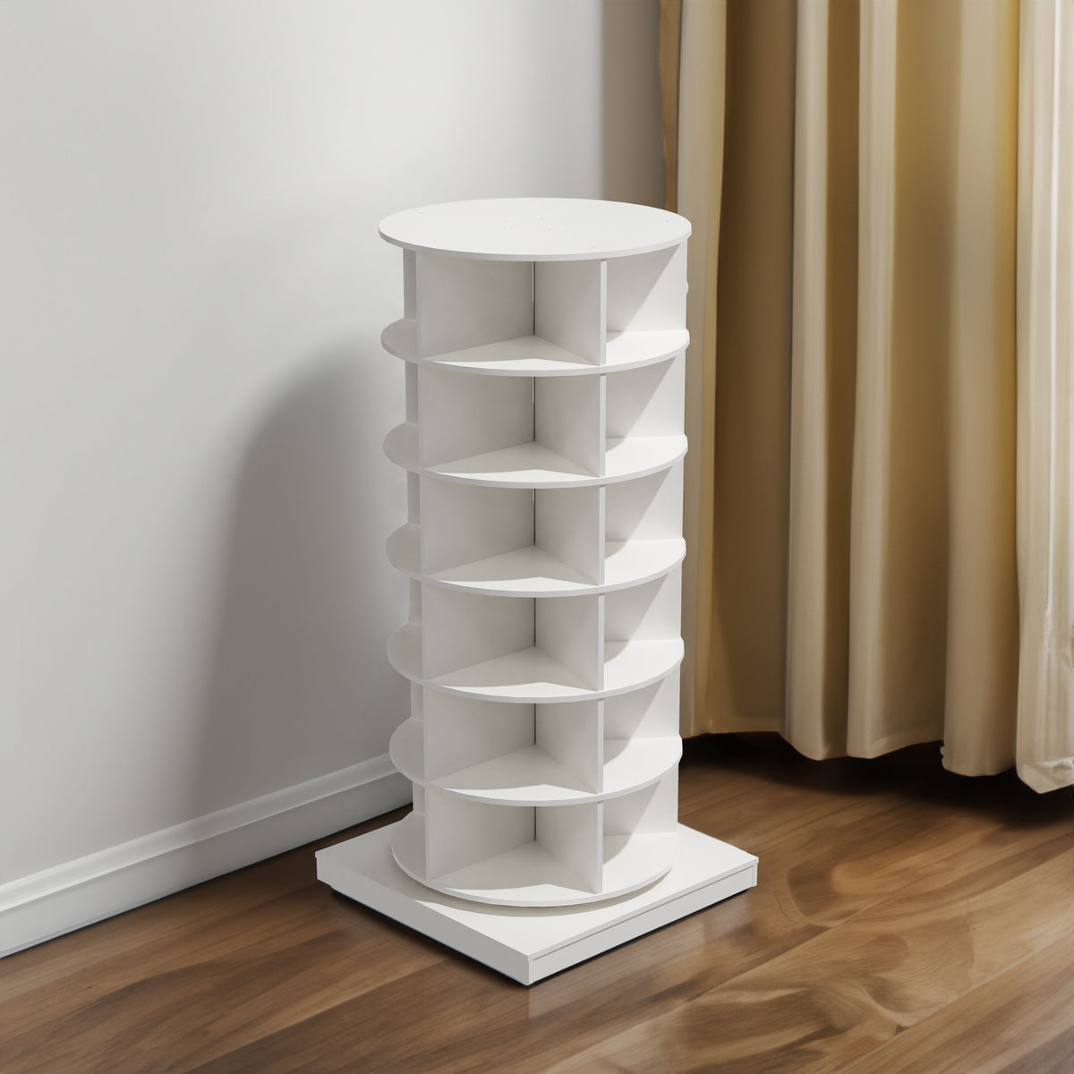 360 Rotating Shoe Cabinet with 6 Tiers for Entryways