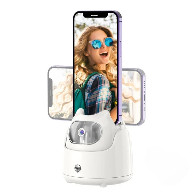 AI Face Tracking Phone Holder with 360° Rotation, No App