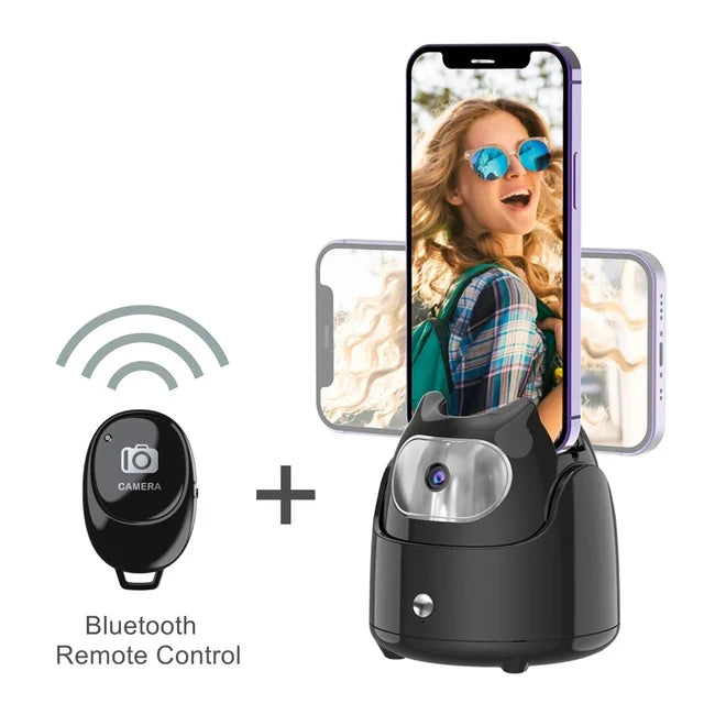 AI Face Tracking Phone Holder with 360° Rotation, No App
