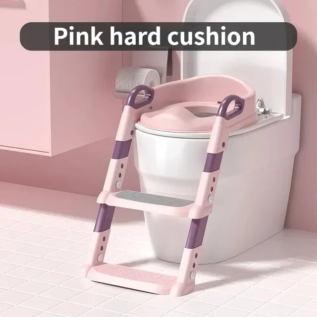 Children's Toilet Training Seat With Adjustable Safe Steps