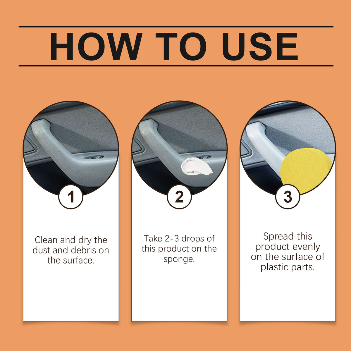 Car Plastic Restorer for Faded Black Interior & Trim