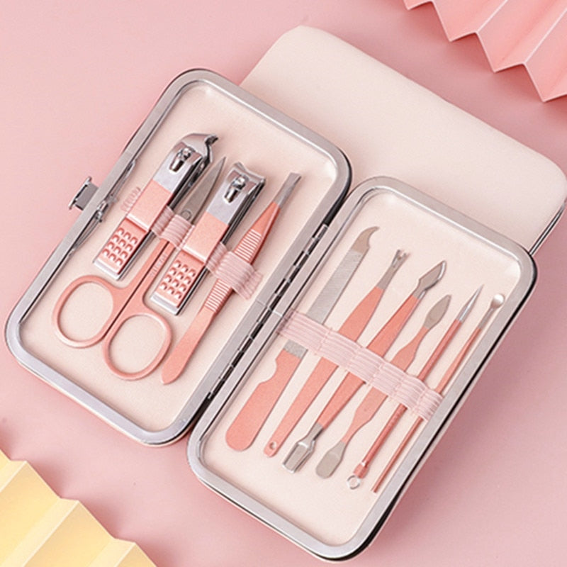 18pc Rose-Gold Manicure & Pedicure Kit — Salon-Quality Nail