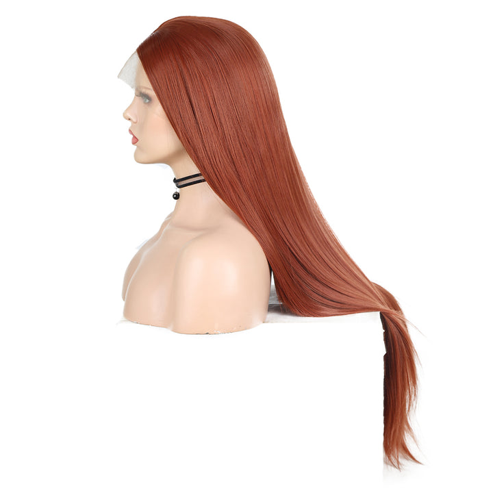 13 x 2 Lace Front Wig - Long Auburn Straight Hair