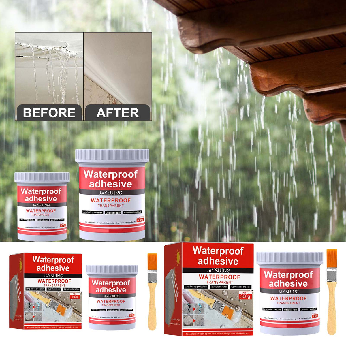 Waterproof Adhesive for Leak Repair | Clear Surface Seal
