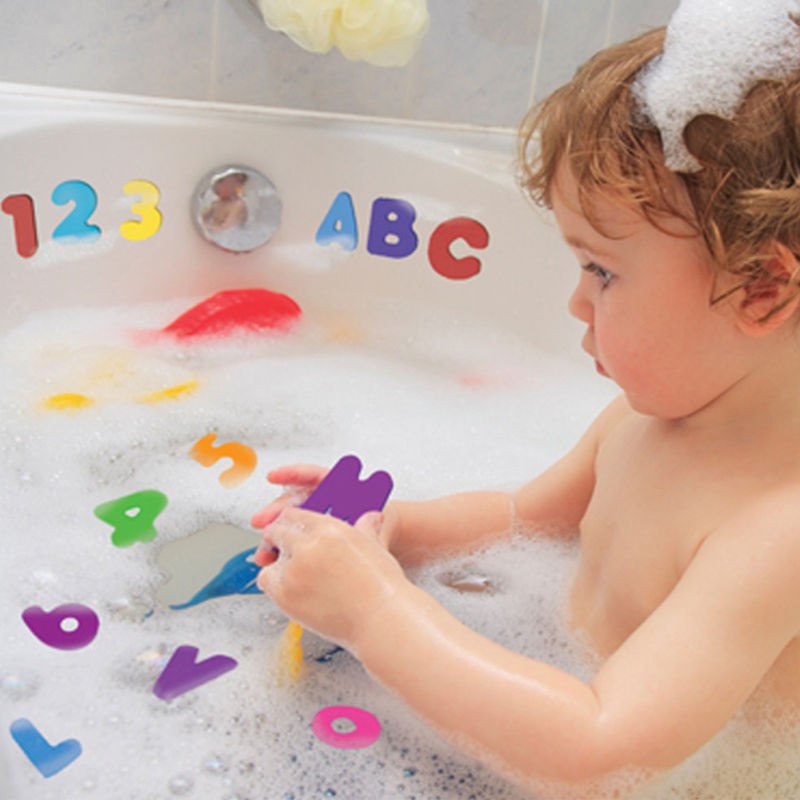 Foam Bath Letters & Numbers for Toddler Learning Play
