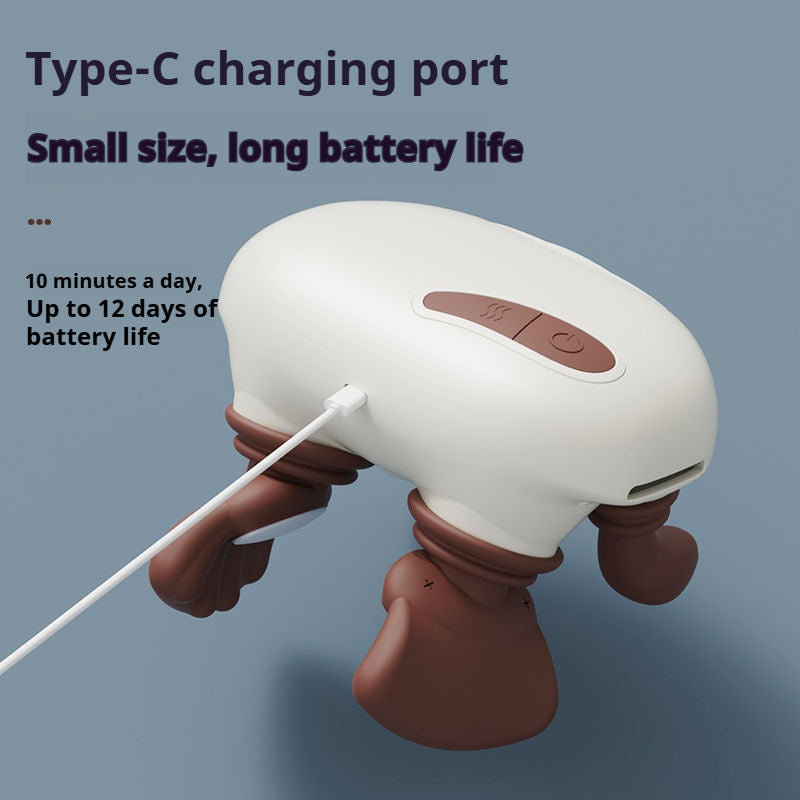 Cordless Neck Massager with Heat and Kneading Nodes