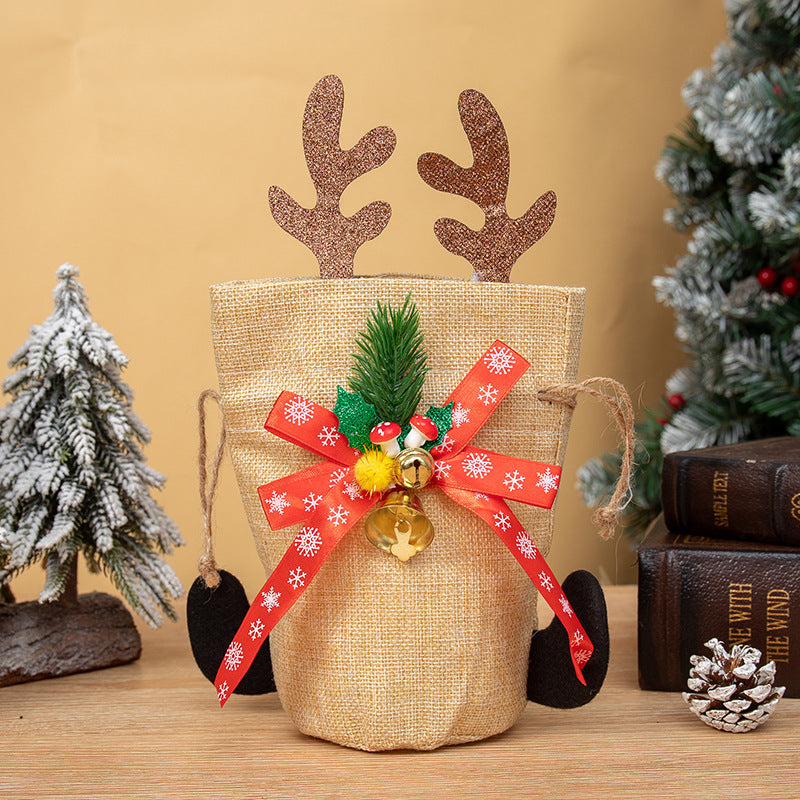 Christmas Reindeer Gift Bag For Festive Holiday Decor