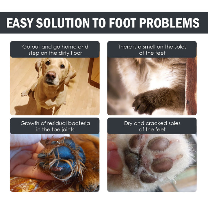 Pet Paw Cleaner Foam With Waterless Silicone Brush