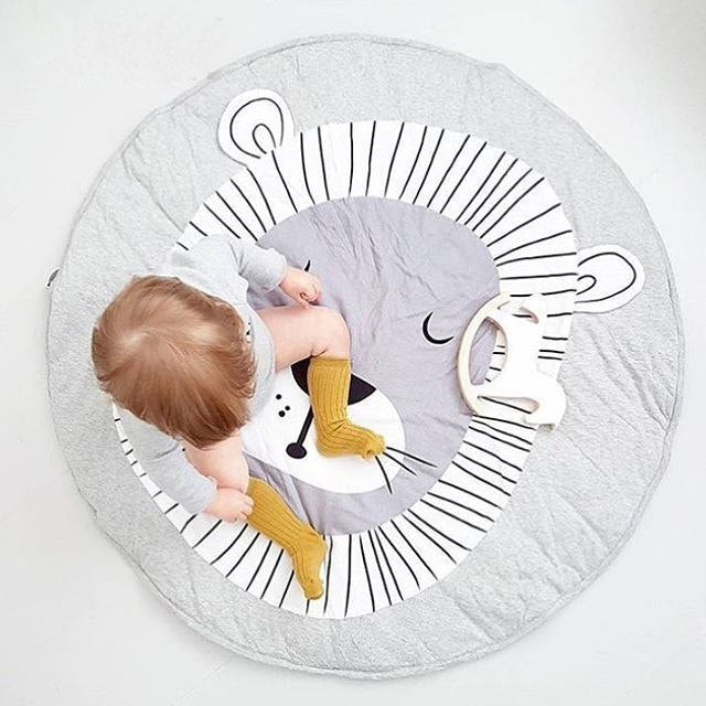 90cm Round Baby Play Mat for Comfortable Tummy Time