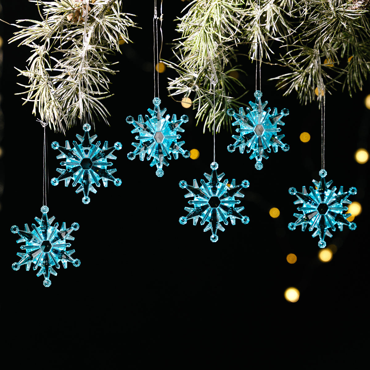 Transparent Snowflake Ornaments for Sparkling Trees