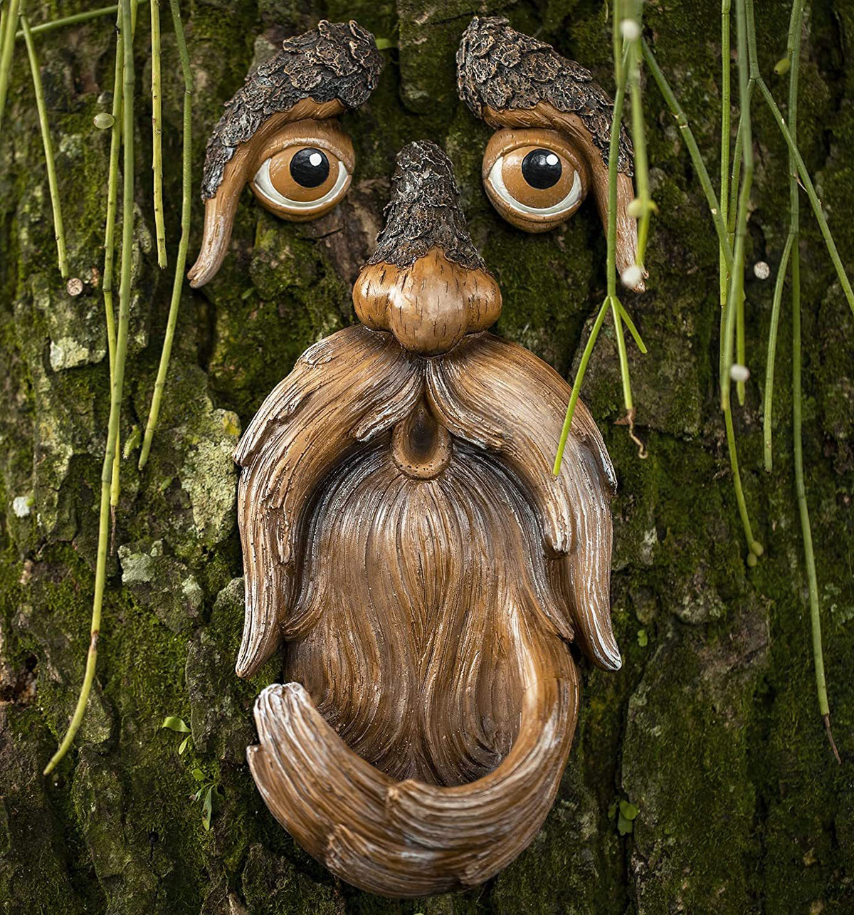 Bird Feeder Tree Face Garden Decor for Outdoor Walls