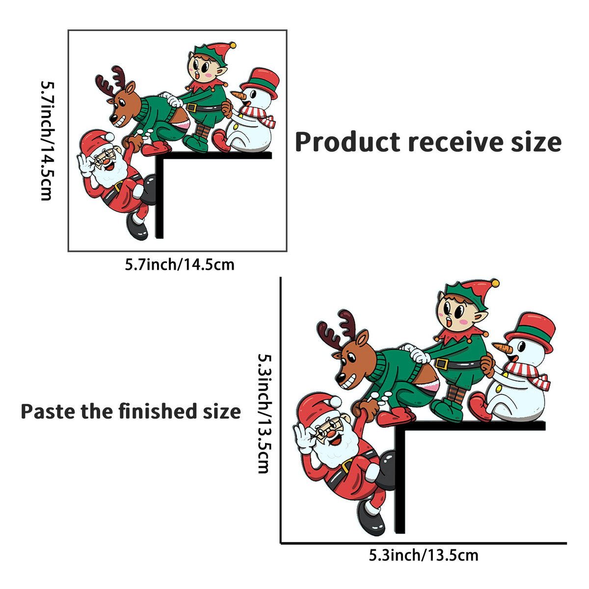 Christmas Switch Stickers Festive Santa Wall Decor