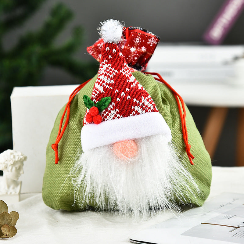 Christmas Santa Gnome Gift Bag For Festive Treats