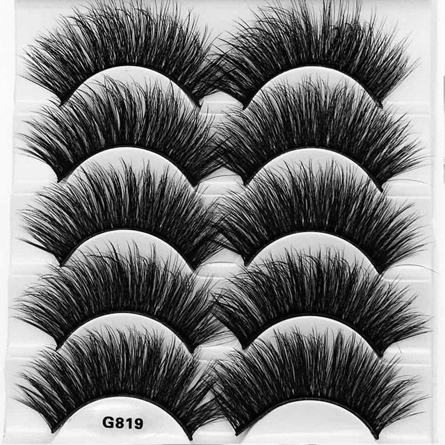 False Eyelashes: Dramatic 3D Volume, 5 Lash Styles
