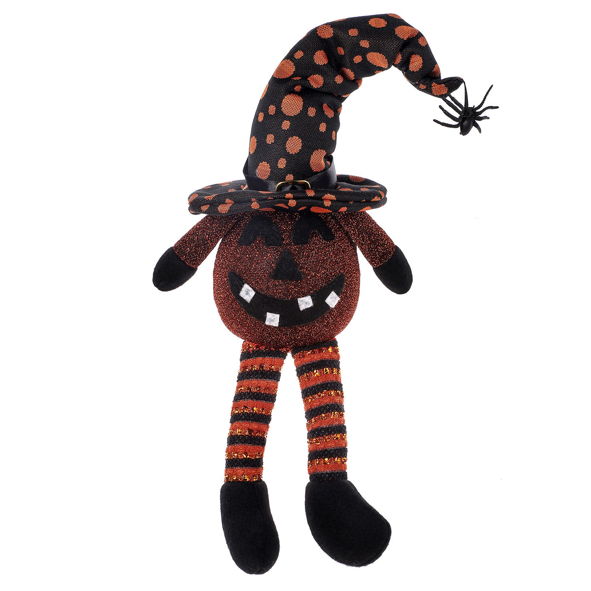Glowing Pumpkin Witch Hat Halloween Tabletop Decor