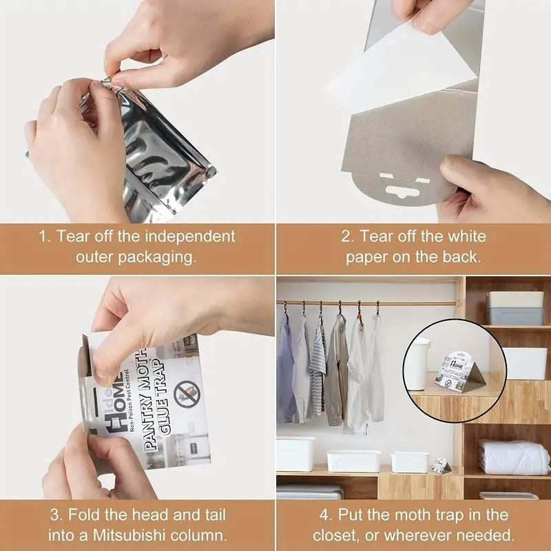 Pantry Moth Trap: Non-Poison Glue Trap for Food & Closets