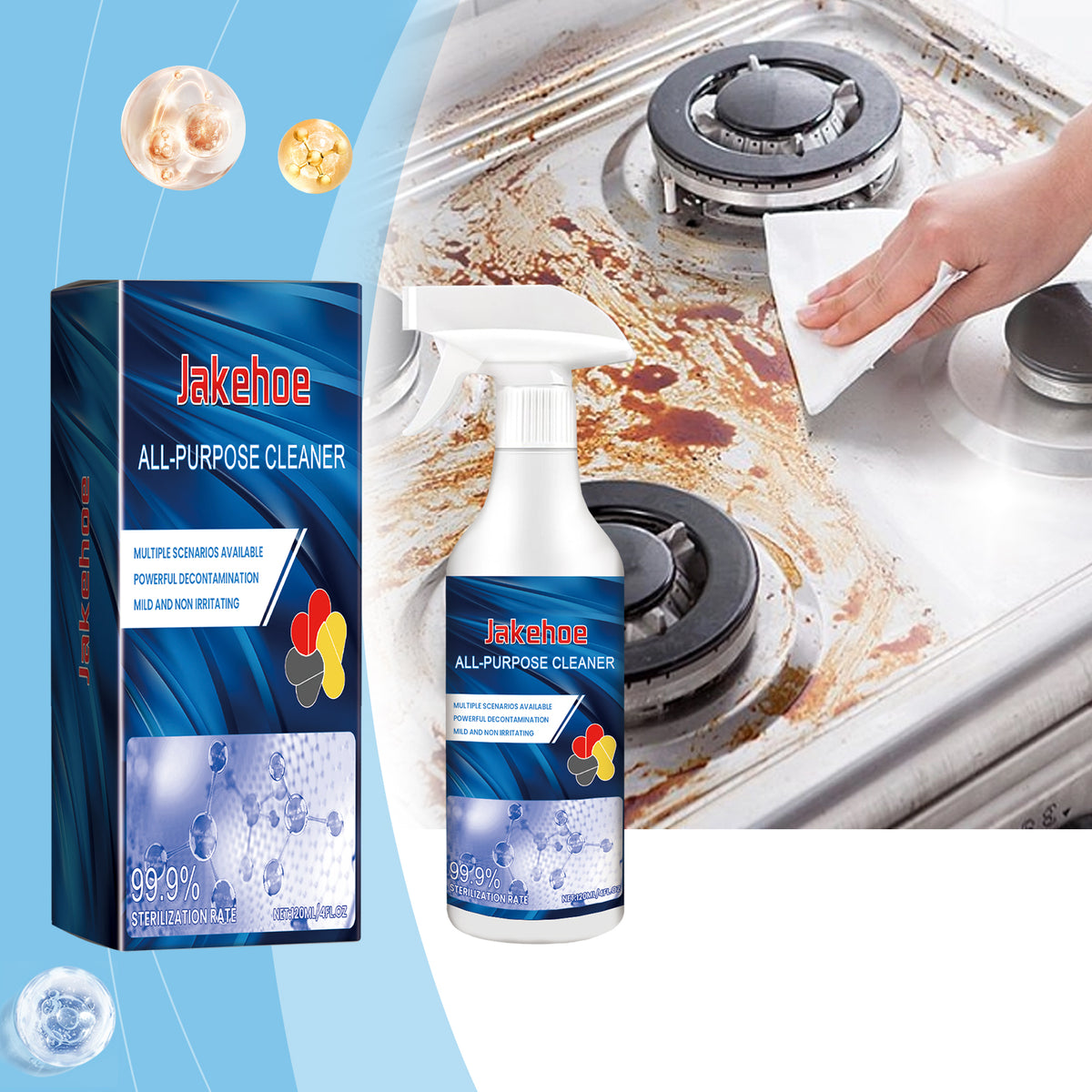 Multi-Surface Cleaner Spray for Grease, Stains & Odors