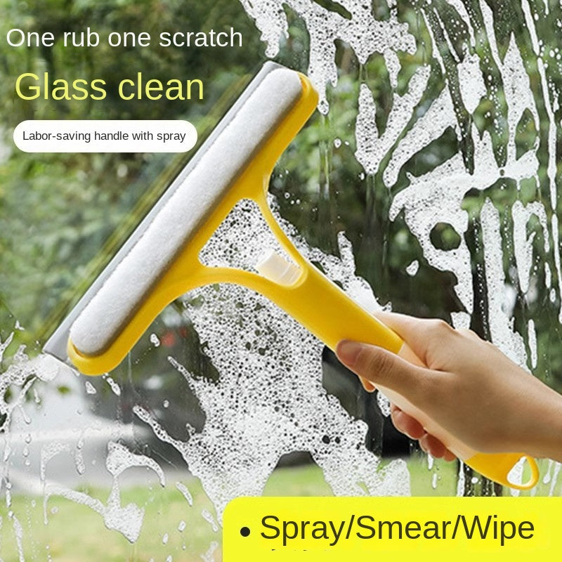 3-in-1 Window Cleaning Tool — Spray, Scrape & Wipe