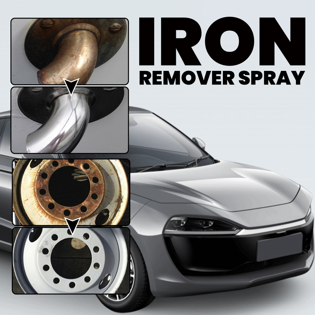 Iron Remover Spray for Wheels & Metal Surface Care