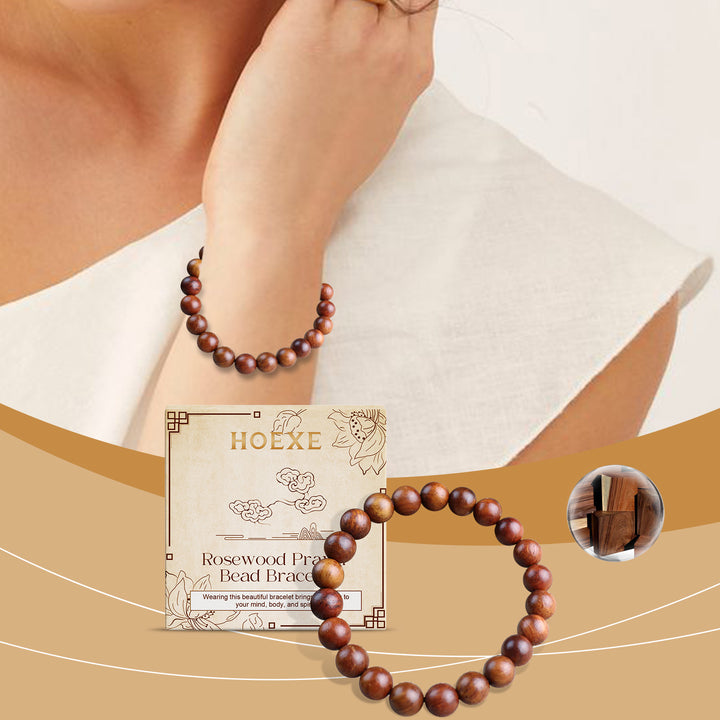 Rosewood Bracelet – Polished Beaded Everyday Style