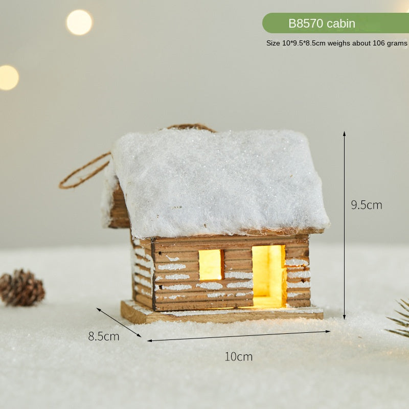 Christmas Wooden House Decoration | Cozy Light-Up Decor