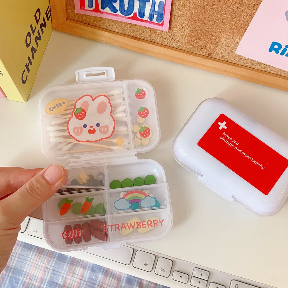 Travel Pill Organizer Case with Separate Compartments