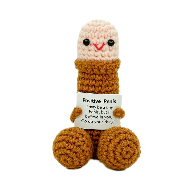 Handmade Knitted Gift Doll With Heartfelt Message
