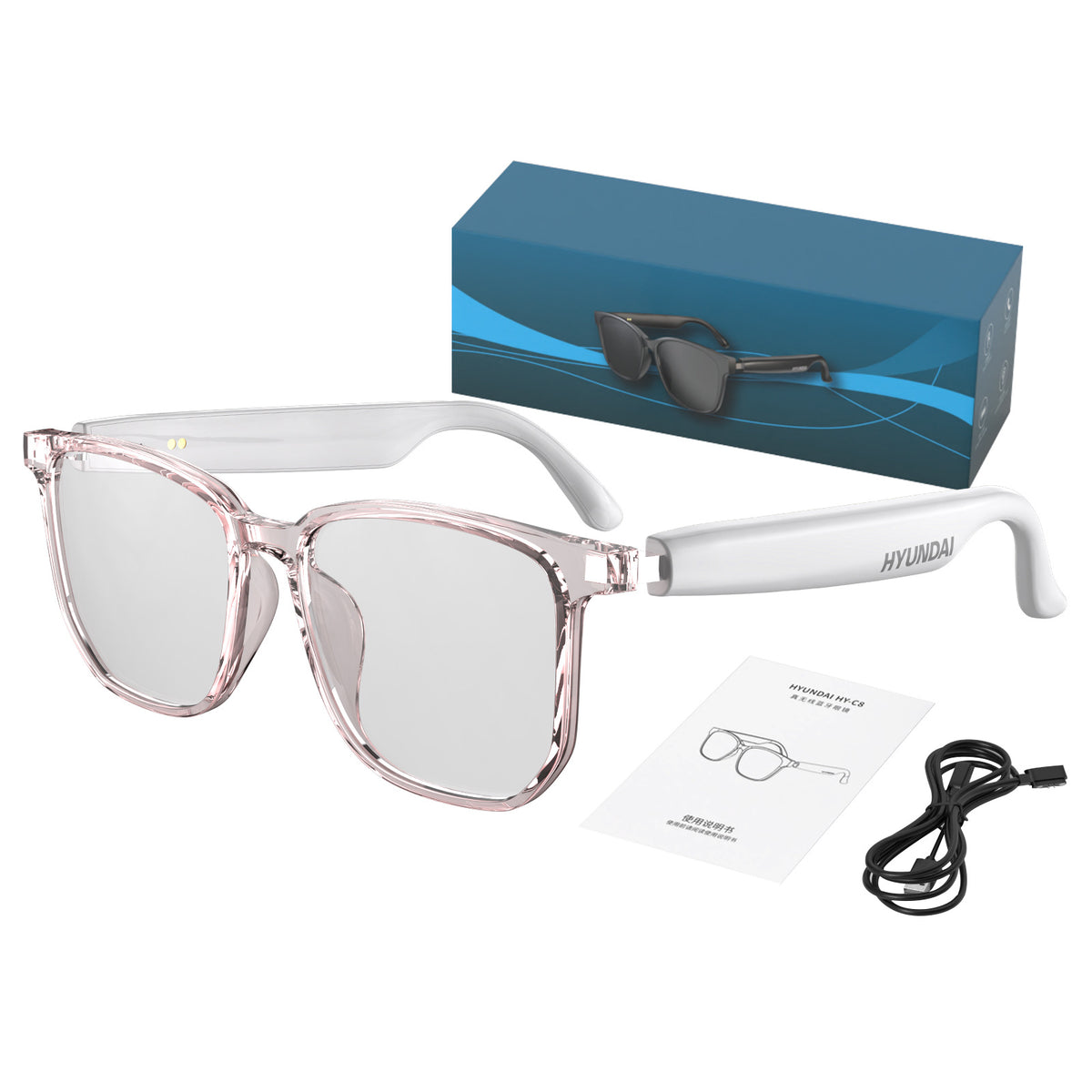 AI Translation Bluetooth Glasses with Open-Ear Audio