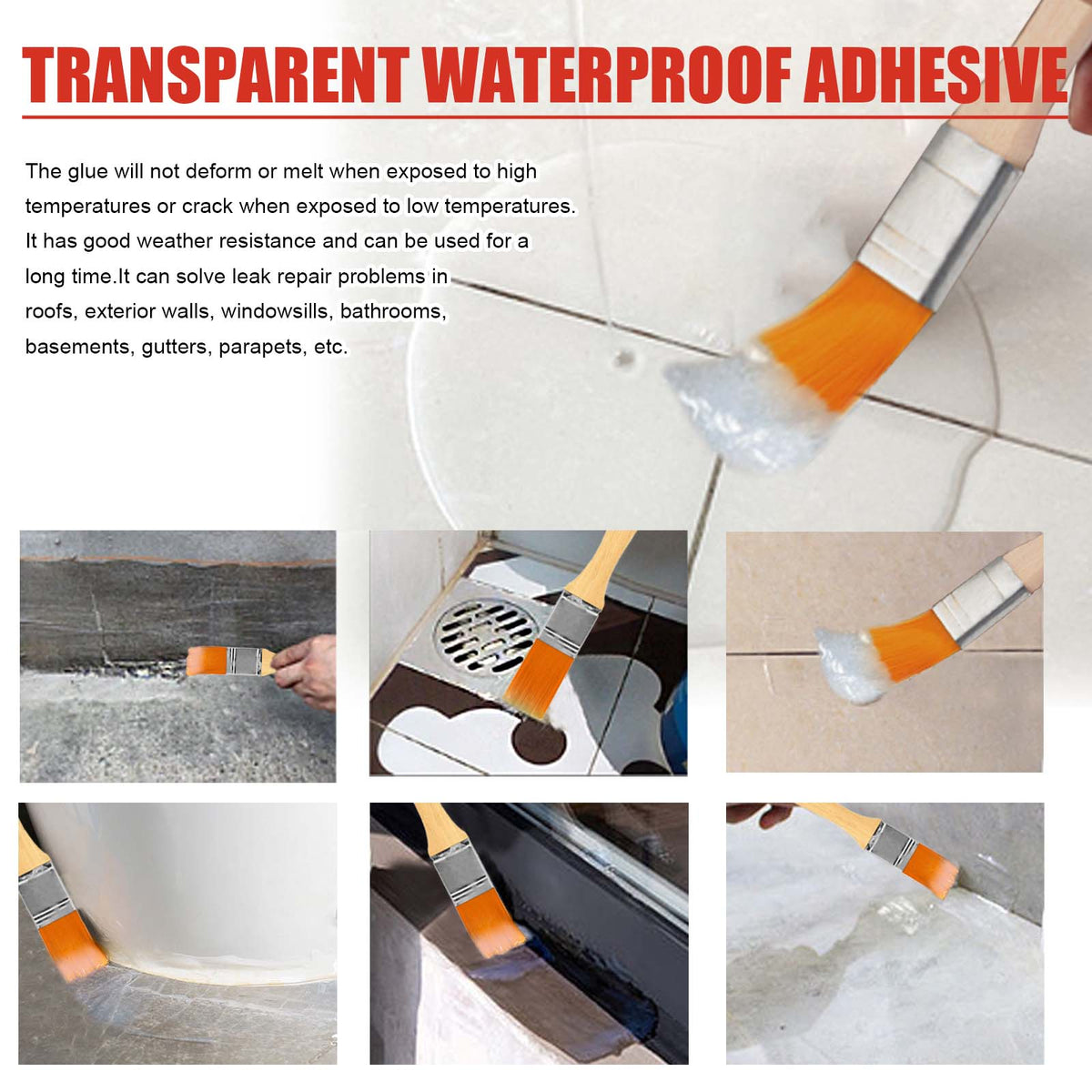 Waterproof Adhesive for Leak Repair | Clear Surface Seal