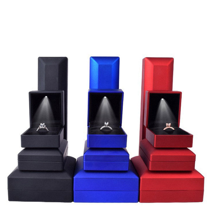 LED Jewelry Box With Built-In Light for Proposals & Gifts