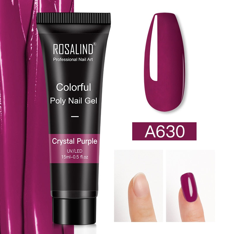 Glitter Poly Nail Gel Extensions for Salon-Style Sparkle