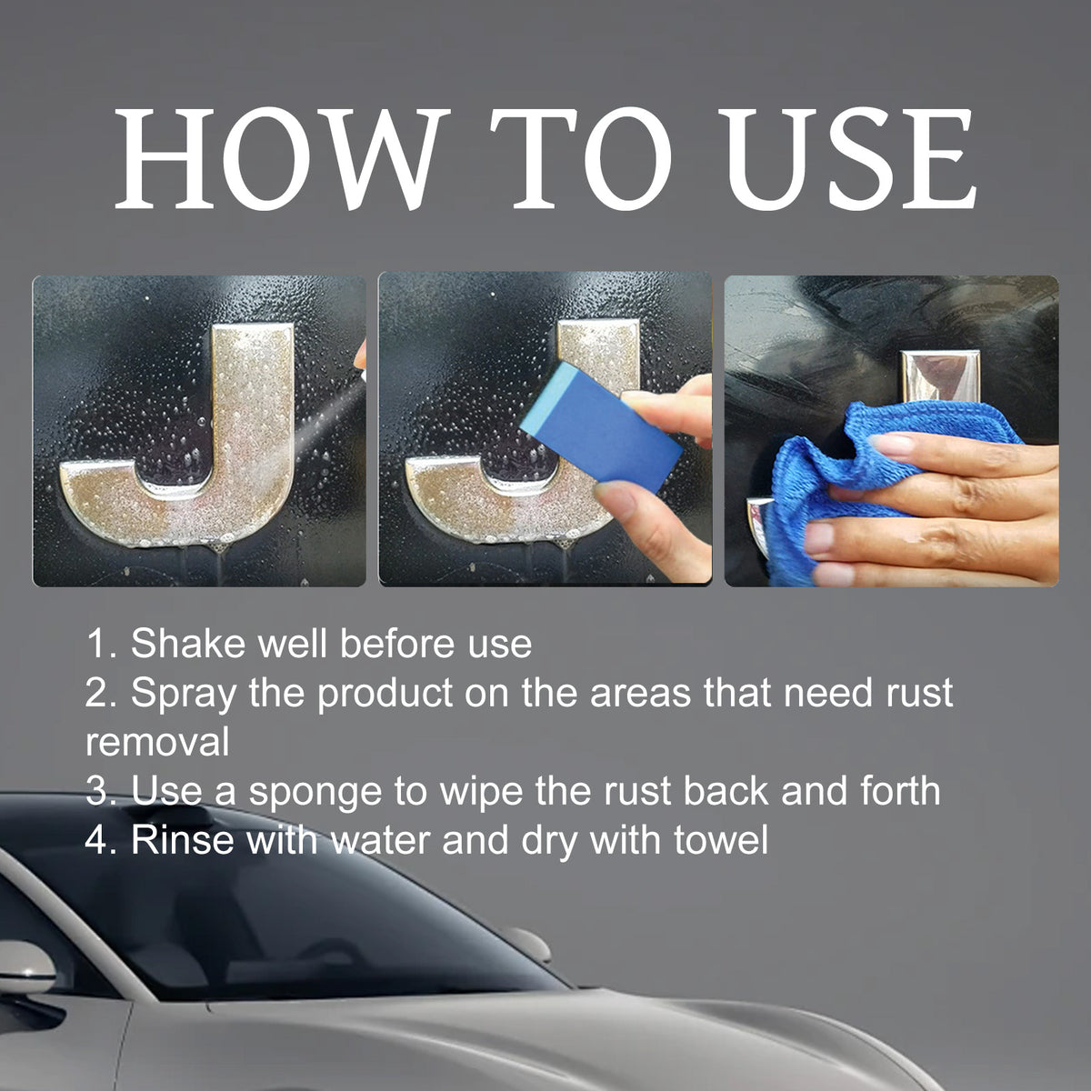 Iron Powder Remover Spray for Brighter Metal Wheels