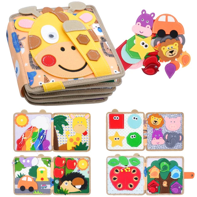 Montessori Farm Busy Board Quiet Book for Toddlers