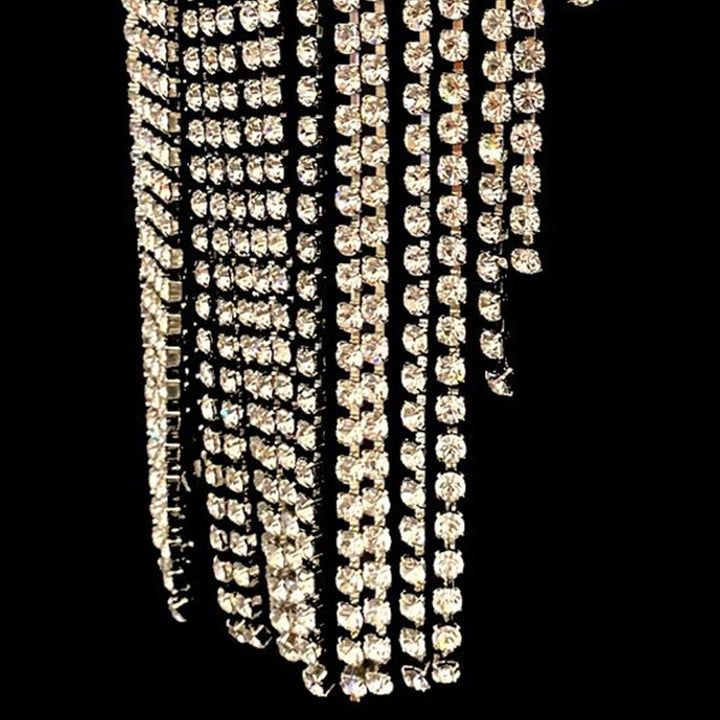 Rhinestone Tassel Headpiece for Stage-Ready Glamour