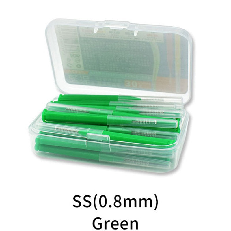 30Pcs/set I Shaped Interdental Brush Denta Floss Interdental
