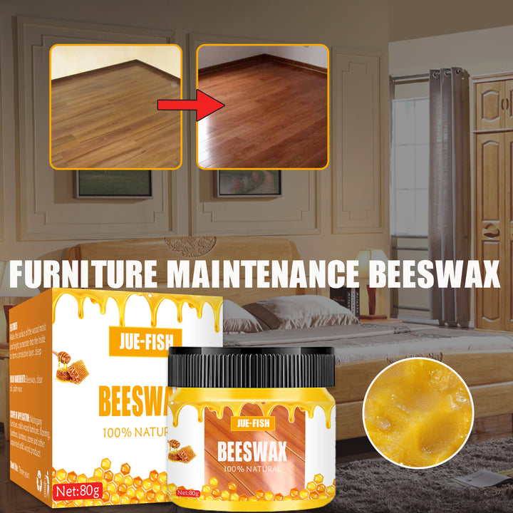 Beeswax Wood Polish for Furniture & Floors, 80g Jar
