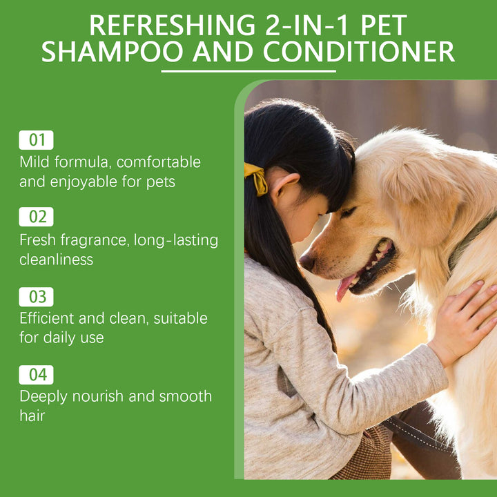 Pet Shampoo & Conditioner for Fresh, Soft, Smooth Fur