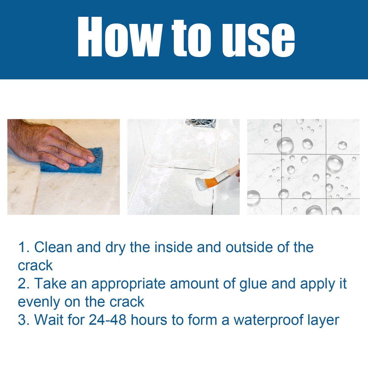 Transparent Waterproof Adhesive for Easy Leak Sealing