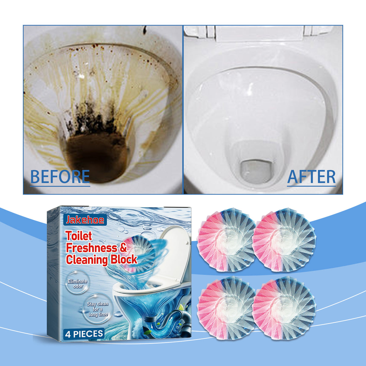 Toilet Cleaning Blocks for Automatic Freshness & Clean