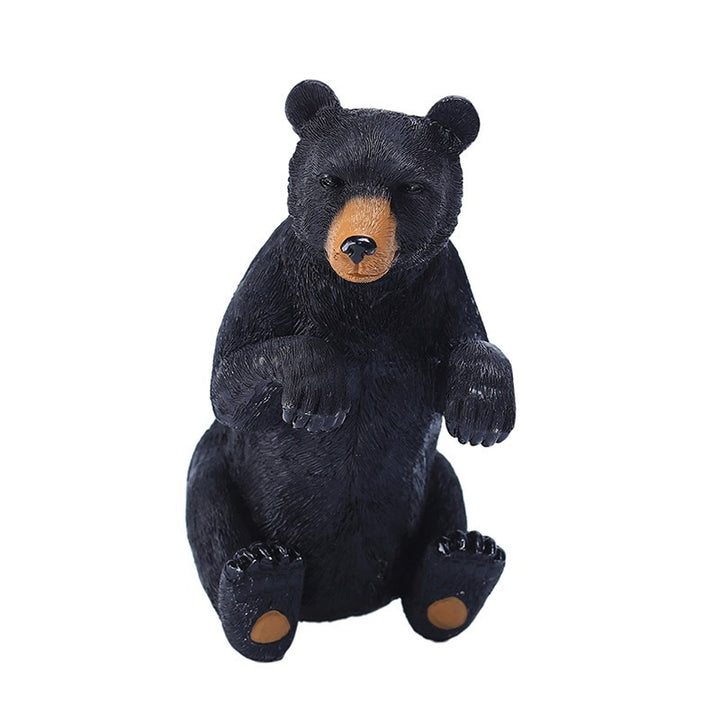 Black Bear Garden Statue, Outdoor Resin Decor for Cabins