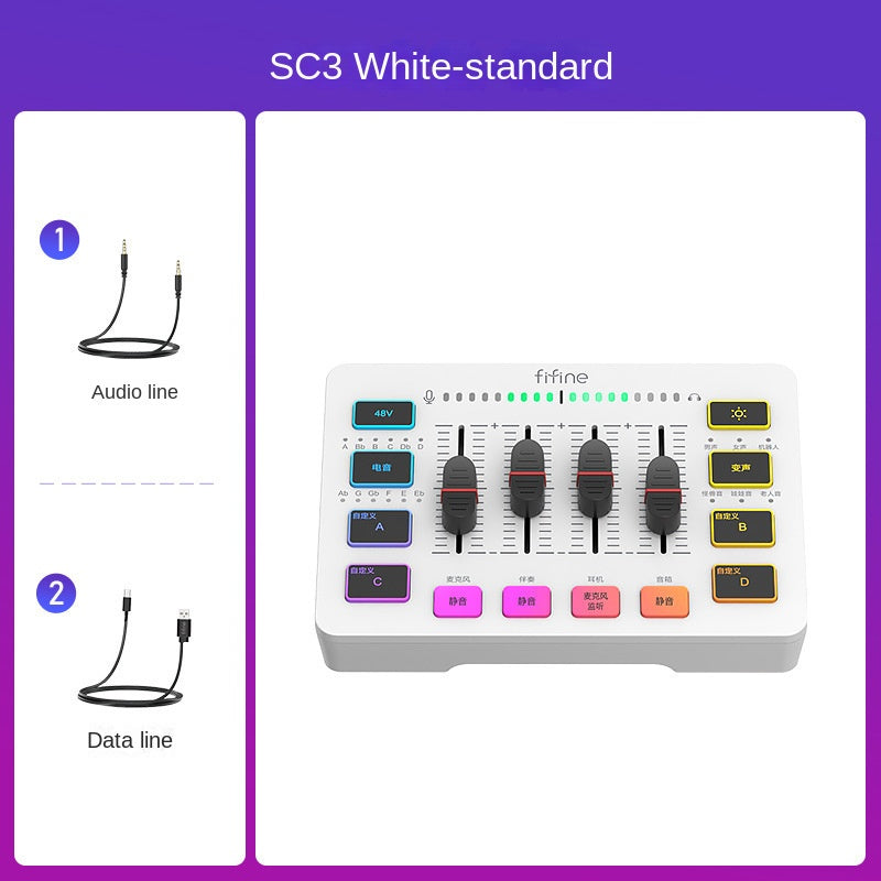 USB Streaming Mic Kit with Mixer and Voice Effects