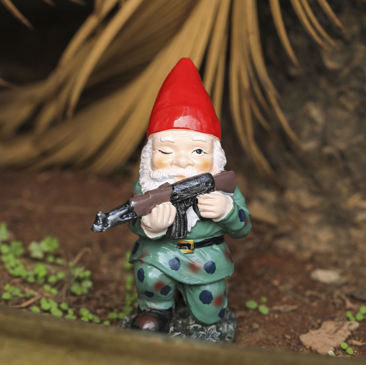 Funny Resin Garden Gnome Figurines, Trio of Winking Gnomes